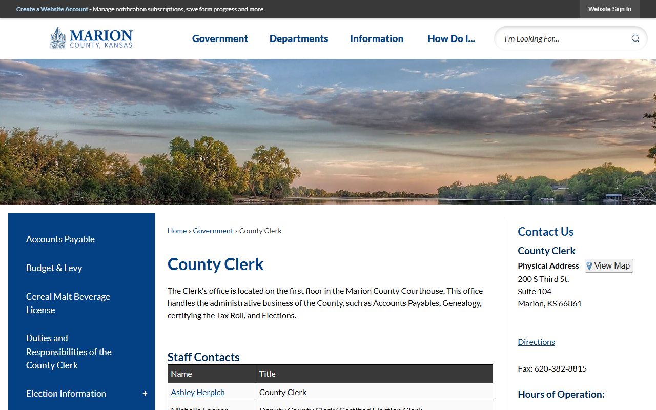 Marion County clerk records County Clerk distinction from court records