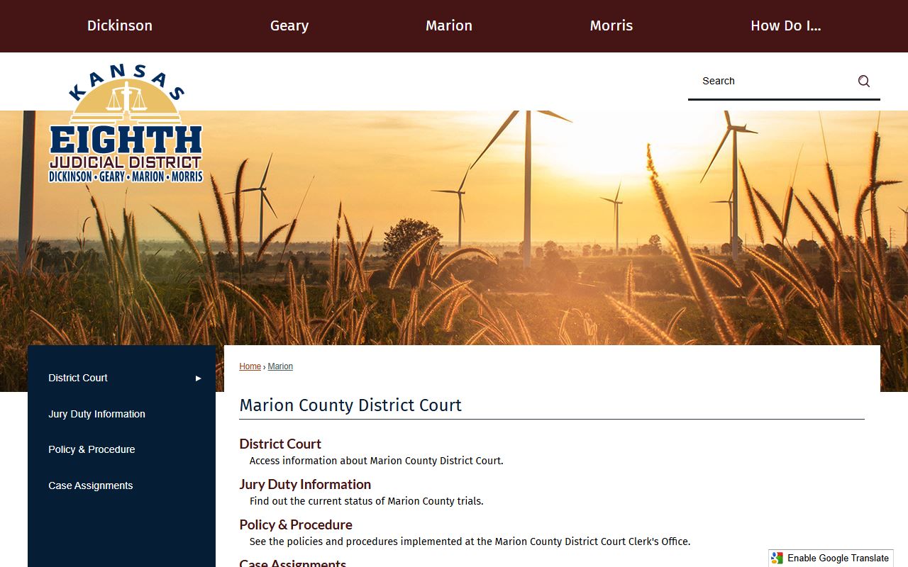 Marion County court records 8th Judicial District Marion page